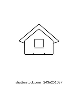 Set of thin line icons of homes and real estate. Outline symbol collection. Editable vector stroke. 480x480 Pixel Perfect scalable 