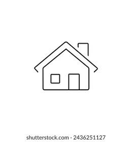 Set of thin line icons of homes and real estate. Outline symbol collection. Editable vector stroke. 480x480 Pixel Perfect scalable 