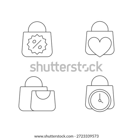 Set of thin line icons for mobile shopping, removal, forbidden, and store location.