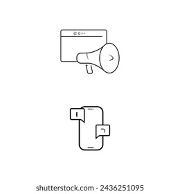 Set of thin line icons of news, mass media and fake news. Outline symbol collection. Editable vector stroke. 256x256 Pixel Perfect scalable to 128px, 64px...