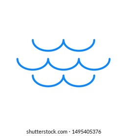 Set of thin line waves vector, collection