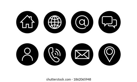 Set of thin line web symbol icons. UI mobile, website elements. Vector collection of black and white buttons