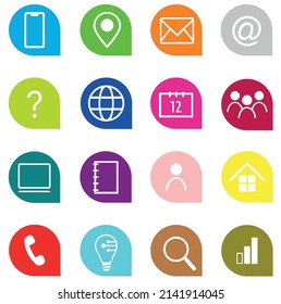 Set of thin line web symbol icons. Home, location, globe, user, computer, correspondence, email, phone, Info, mobile. UI mobile, website elements. 