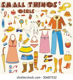 Set of things for girls
