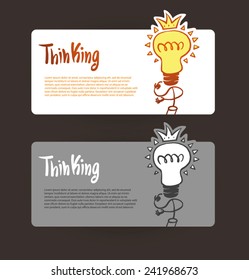 set of Thinking banners, vector