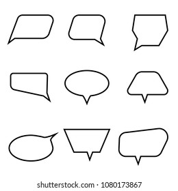 Set Thought bubbles. Place for text.  Design element.  Vector illustration. Icon.