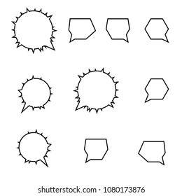 Set Thought bubbles. Place for text.  Design element.  Vector illustration. Icon.