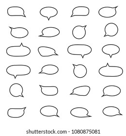 Set Thought bubbles. Place for text.  Design element.  Vector illustration. Icon.