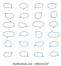 Set Thought bubbles. Place for text.  Design element.  Vector illustration. Icon.