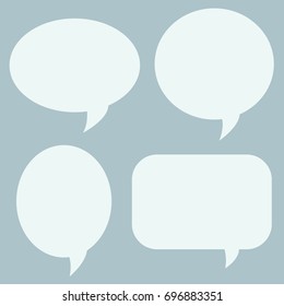 Set of thought, speech bubble. Dream cloud. Talk balloon. Quote box. Text, information frame. Banner and badge.