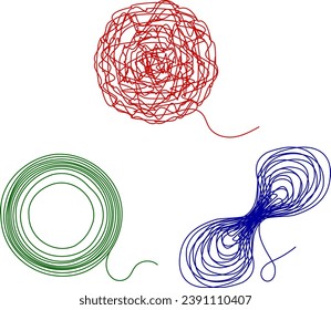 Setzen Sie den Gewindeball und das Logo-Element des Feldes ein. Vektorgrafik.