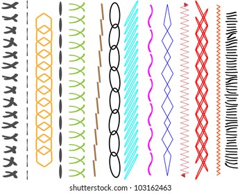 Set of the thread stitches