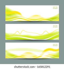 set of three abstract banners