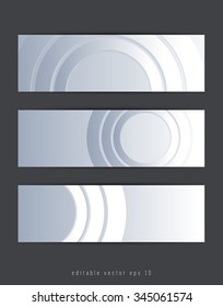 Conjunto de tres banners abstractos
