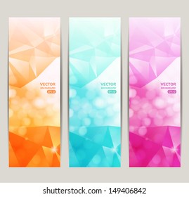 set of three abstract banners. eps 10
