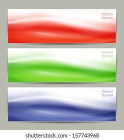 set of three abstract banners. eps 10