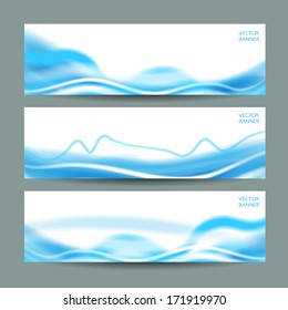 Set of three abstract banners. eps 10