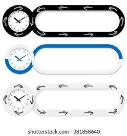 Set of three abstract buttons for your text and watches