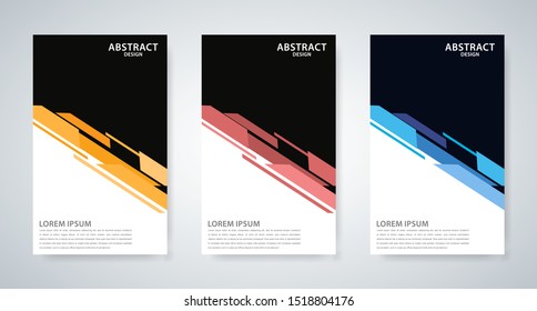 set of three abstract cover designs