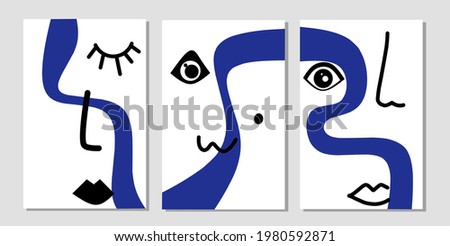 Similar – Image, Stock Photo Artistic retro aesthetic portrait