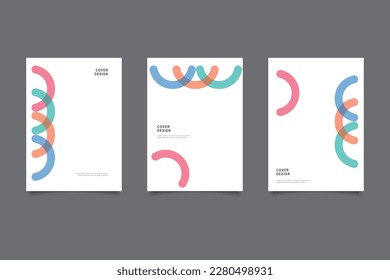 set of three abstract geometric cover collection