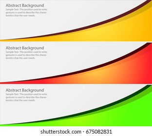 Set three abstract modern banner texture. Vector banner background for web banner design.