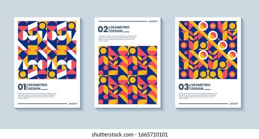 Set Three Abstract Retro Style Covers Stock Vector (Royalty Free ...