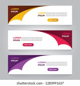Set of three abstract vector banners. Stylish, stylish, modern flat material design. modern vector. EPS 10