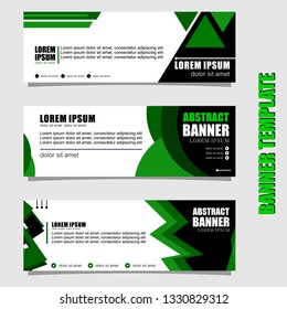 Set of three abstract vector banners.business modern template design inspiration for website or promotion of sale.green