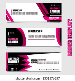 Set of three abstract vector banners.business modern template design inspiration for website or promotion of sale.magenta