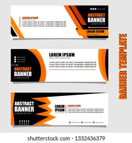 Set of three abstract vector banners.business modern template design inspiration for website or promotion of sale.orange