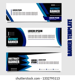 Set of three abstract vector banners.business modern template design inspiration for website or promotion of sale.blue