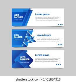 Set of three abstract vector banners.modern template design for web