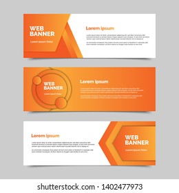 Set of three abstract vector banners.modern template design for web