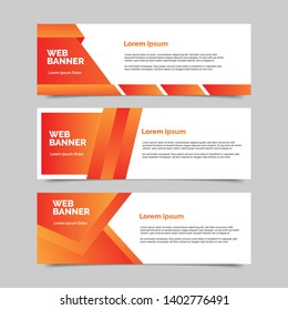 Set of three abstract vector banners.modern template design for web