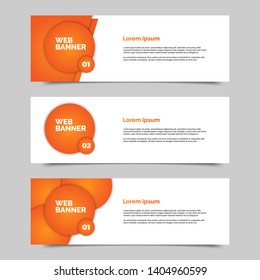 Set of three abstract vector banners.modern template design for web