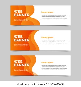 Set of three abstract vector banners.modern template design for web
