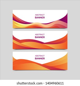 Set of three abstract vector banners.modern template design for web