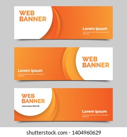 Set of three abstract vector banners.modern template design for web