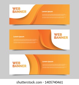 Set of three abstract vector banners.modern template design for web