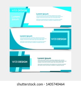 Set of three abstract vector banners.modern template design for web