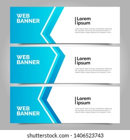 Set of three abstract vector banners.modern template design for web