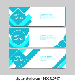 Set of three abstract vector banners.modern template design for web