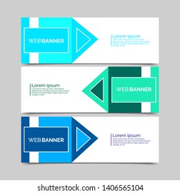 Set of three abstract vector banners.modern template design for web