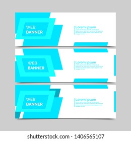 Set of three abstract vector banners.modern template design for web