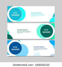 Set of three abstract vector banners.modern template design for web