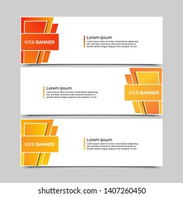 Set of three abstract vector banners.modern template design for web