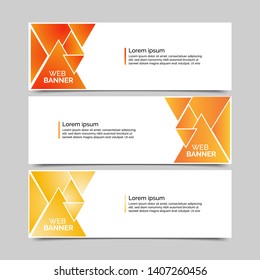Set of three abstract vector banners.modern template design for web