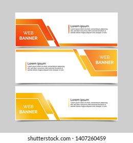 Set of three abstract vector banners.modern template design for web