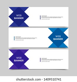 Set of three abstract vector banners.modern template design for web